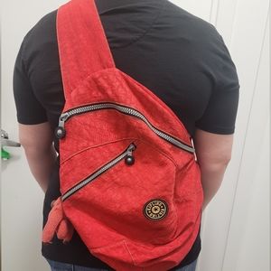 Vintage orange kipling backpack